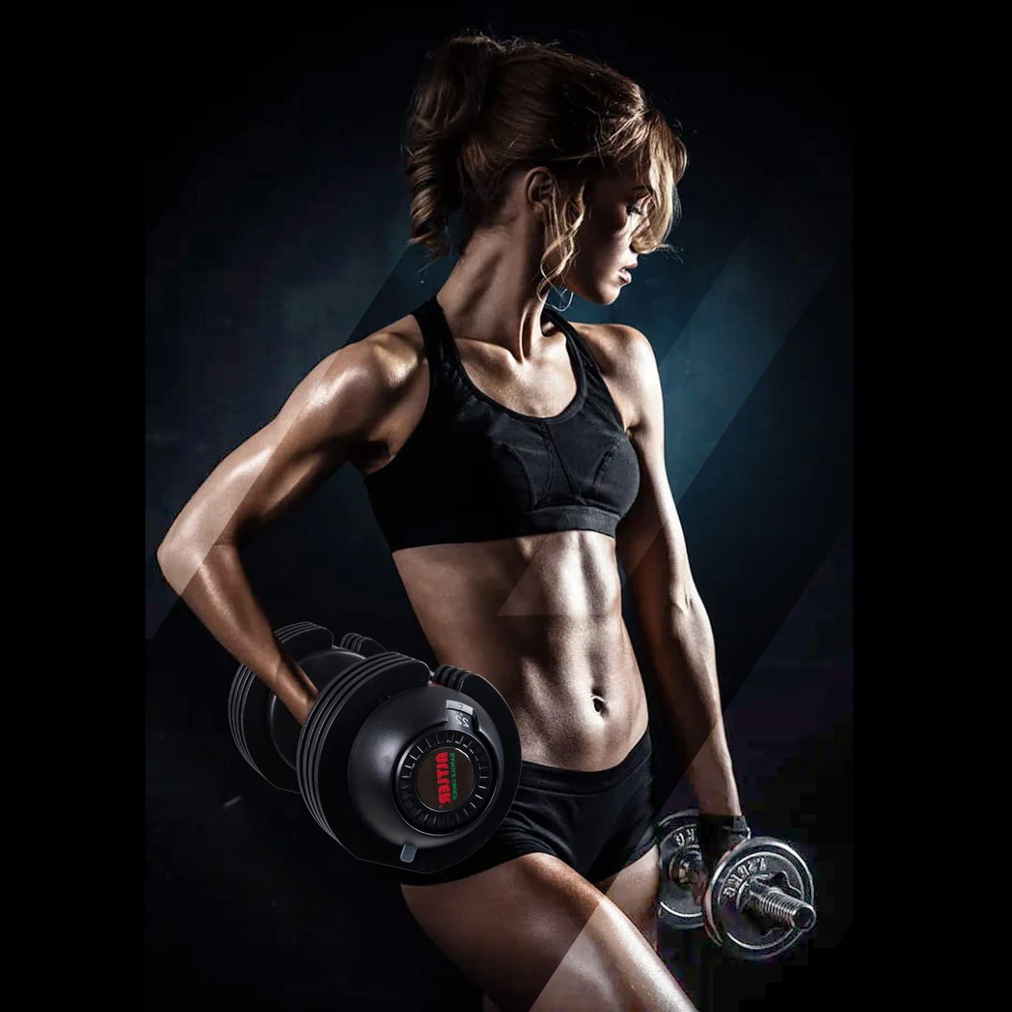 Adjustable Dumbbell Set 22lbs pair adjustable dumbbell- Perfect for Strength Training and Fitness Workouts