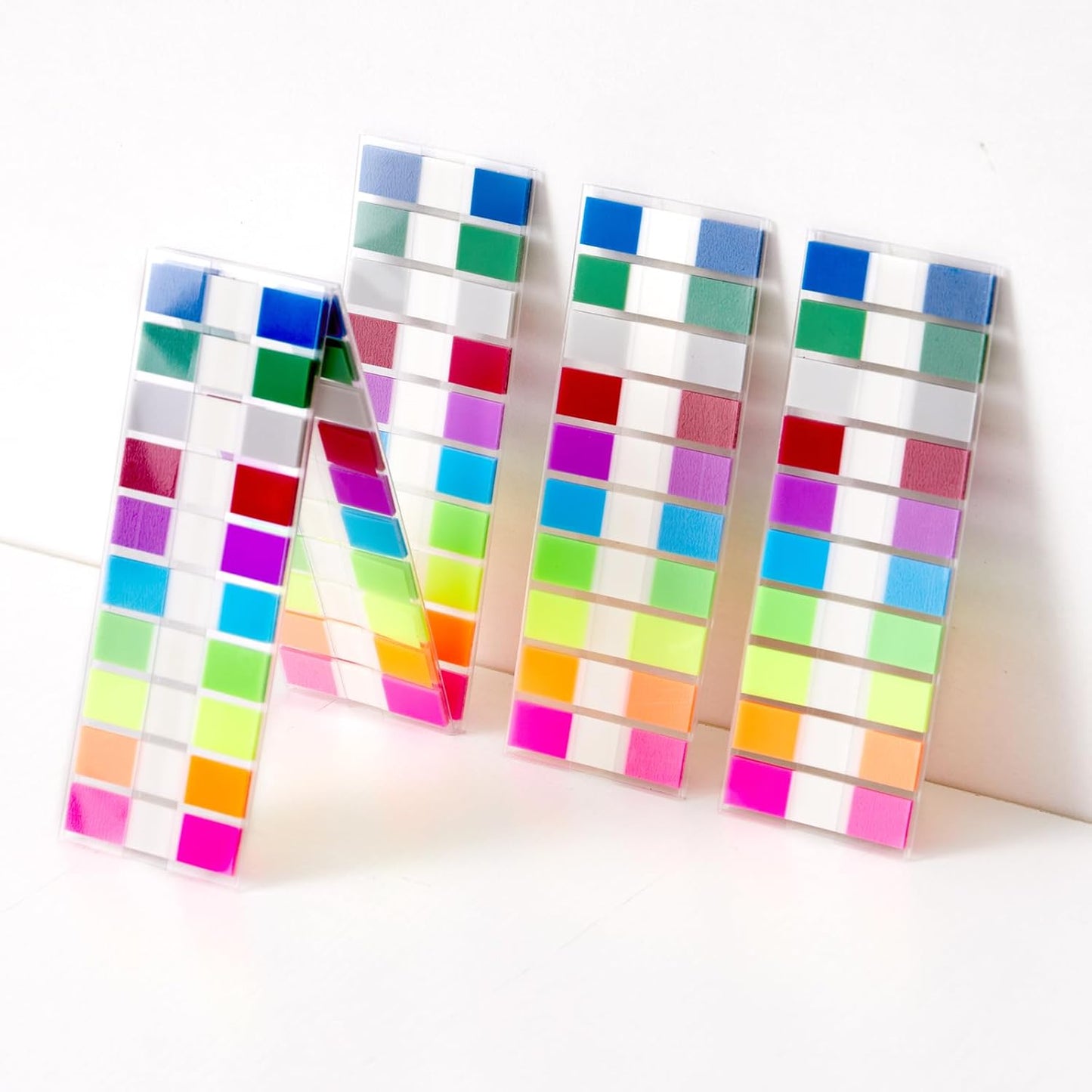 Skiennix Sticky Tabs Notes | 1000 Pcs Transparent Writable Colored Book Index Tabs for Office & School