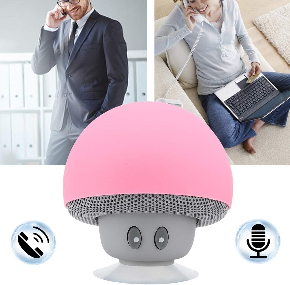 Tangxi Bluetooth3.0 Speaker, Mini Portable Mushroom Speaker, Noise Reduction Subwoofer with Suction Cup Function