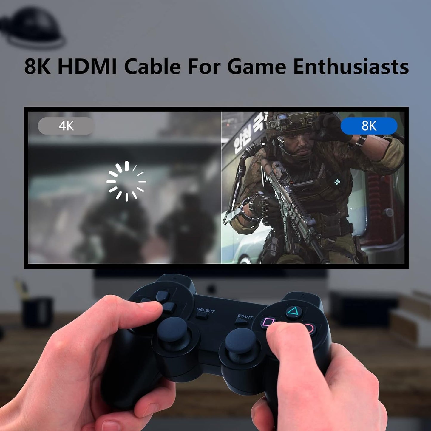 Eareyesail 8K 2.1 40 FT,48Gbps 8K@60HZ/4K@120Hz,eARC,Dynamic 2.2/2.3,3D,VRR 120fps PS5/PS4/X-Box/Roku TV/RTX3080/3090