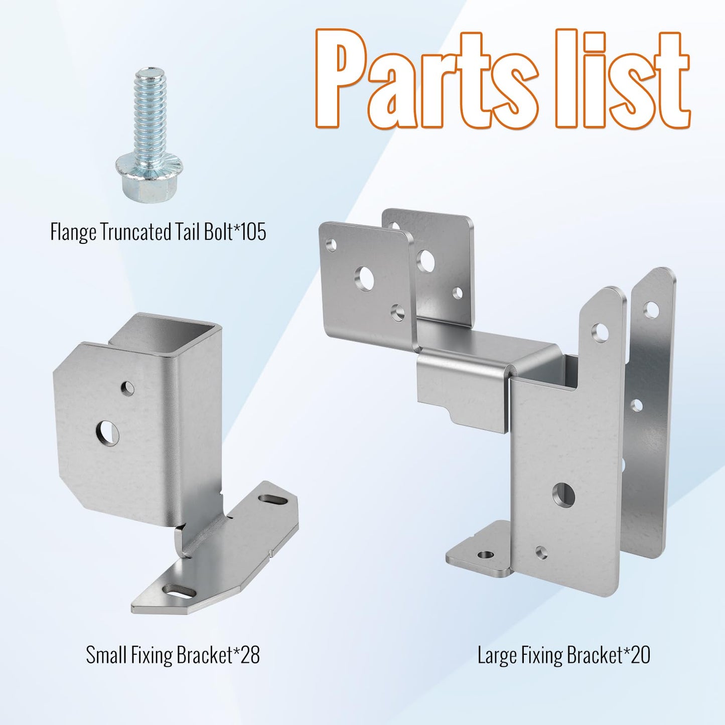 Container Exterior Wood Frame Bracket Kit | Heavy-Duty 2-Way Steel Brackets for Upper Decker Brackets | 48-Piece Set (20 Upper + 28 Lower) with All Installation Screws | Industrial Fastening Solution