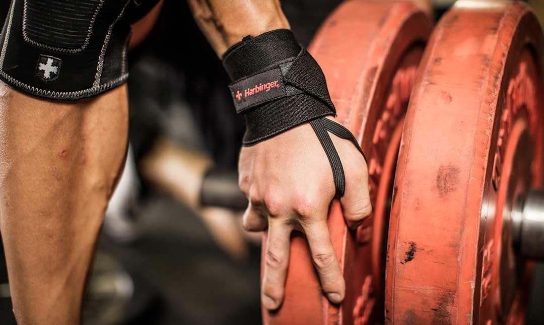Harbinger Pro 20-Inch WristWraps with Thumb Loop for Weightlifting (pair) , Black