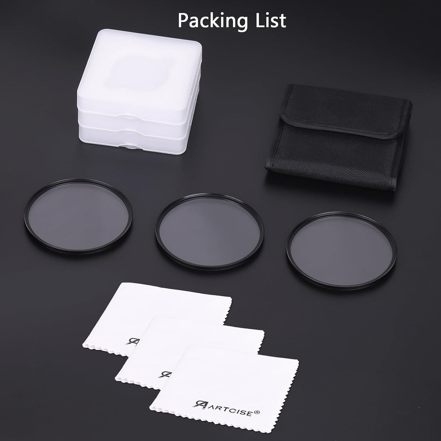 ARTCISE 4+6+8 Set (67mm) Star Filter Kit: Point Cross Screen Lens Filters with Pouch for DSLR/Mirrorless Cameras