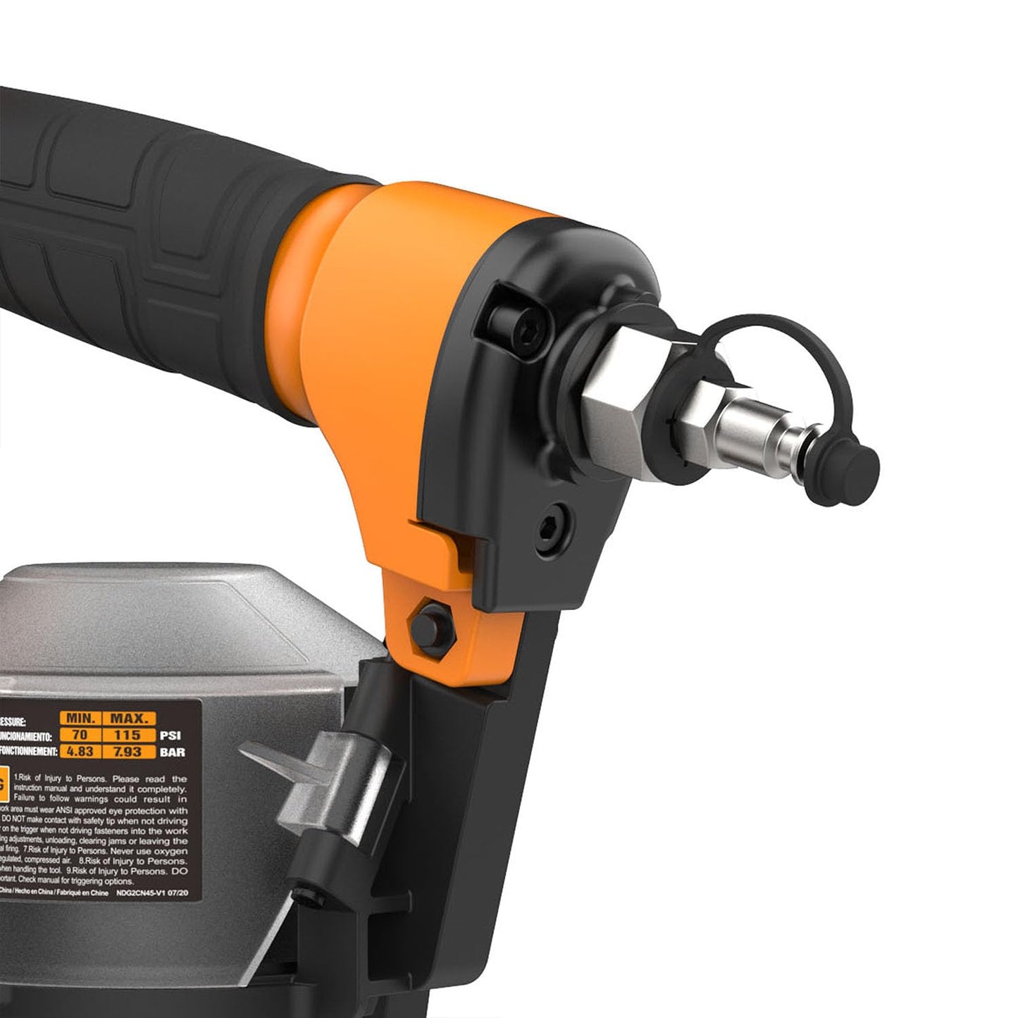Freeman 2nd Generation Pneumatic 15° 1-3/4" Coil Roofing Nailer with 1/4" NPT Air Connector | G2CN45