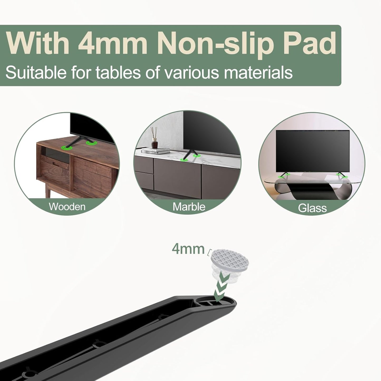 Motiexic E1AA32R-G E2AA32R-C E1AA32R-T E1AA32N E4AA43R E4AA43N E500AC50C E4AA55N E4AA55R-T TV Leg for Element TV Stand