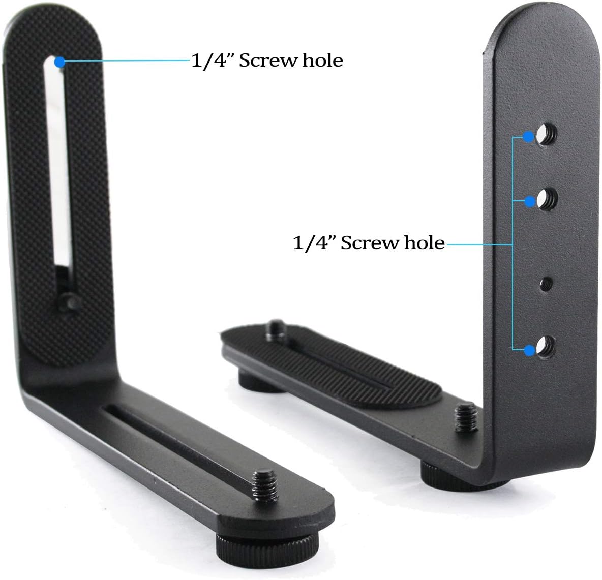 Metal Aluminum Alloy L-Shape Camera Flash Bracket for DSLR & SLR
