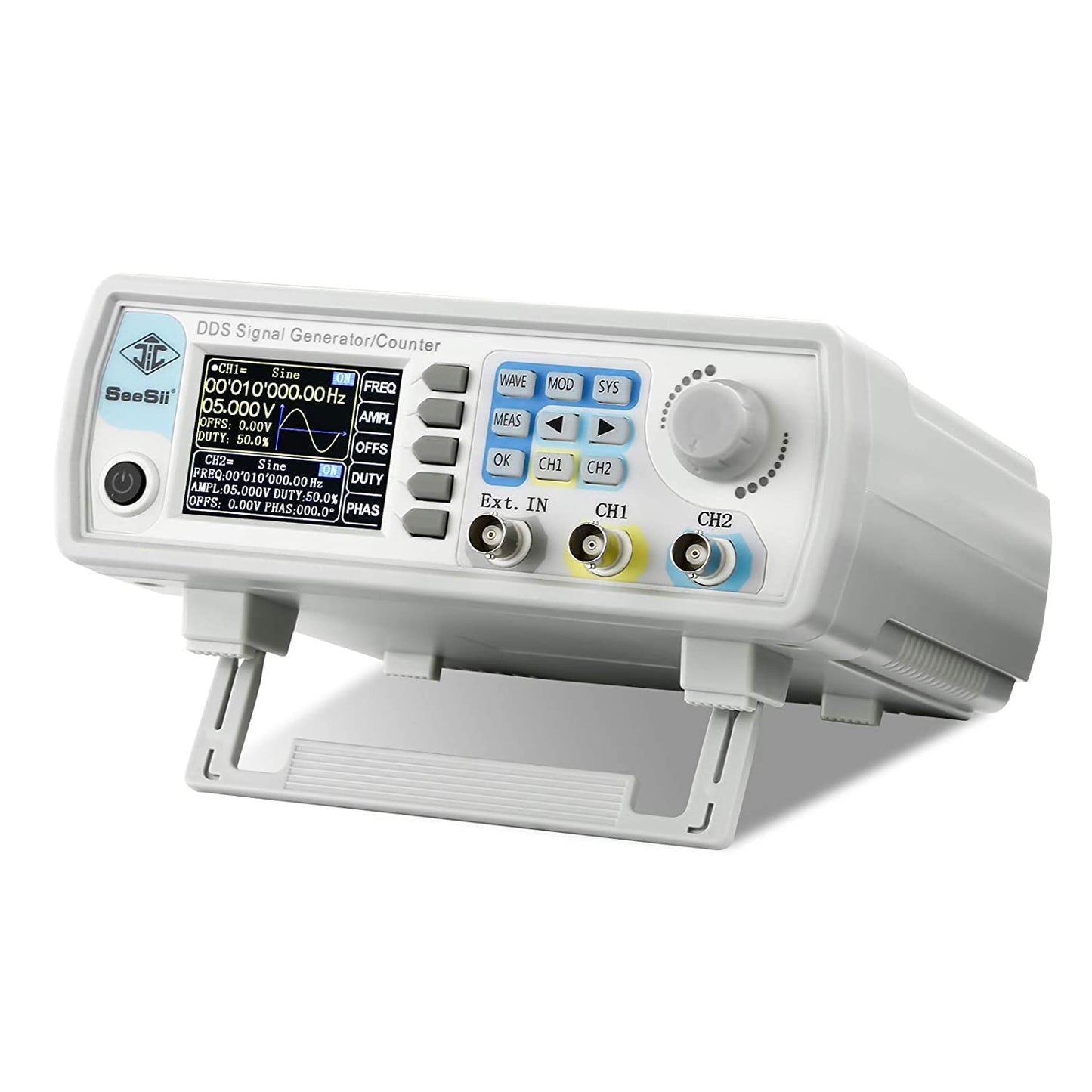 Professional Upgraded 15MHz DDS Signal Generator Counter, Seesii 2.4Inch LCD Display High Precision 200MSa/s Dual-Channel Arbitrary Waveform FG-615 Function Generator Frequency Meter