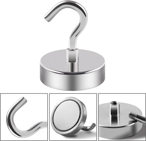 DIYMAG Magnetic Garage Hooks - Heavy Duty 170lbs Capacity | 16 Pack for Home, Classroom & Kitchen