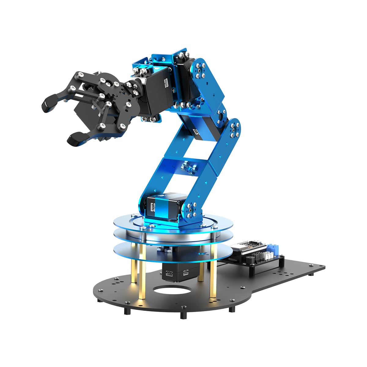 Robotic Arm for Arduino AI Vision & Voice Interaction 6DOF Serial Bus Servo Smart Robot Arm, STEM Project Educational Robot & Engineering Kits, Science/Coding/Programming Set, LeArm AI Standard Kit