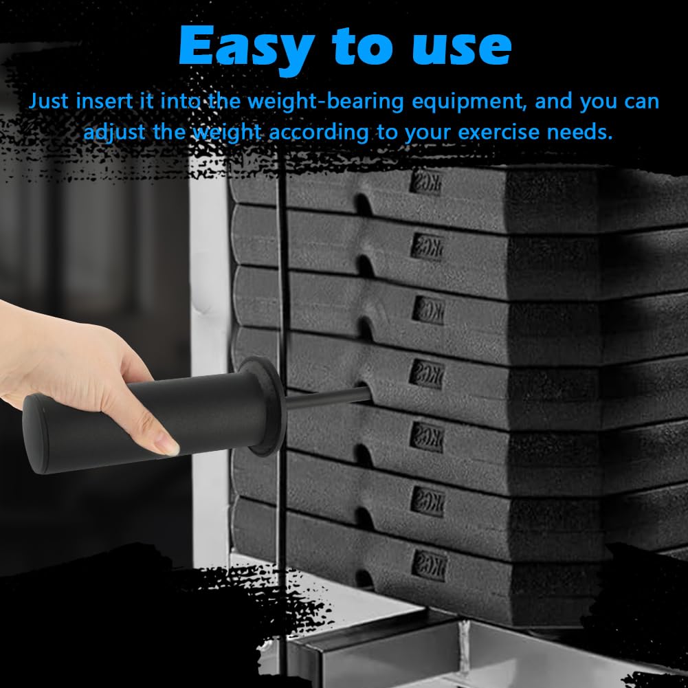 Meirivrn Reinforced Weight Stack Pin 60kg/132lbs Max Load Capacity Weight Stack Extender Pin Strength Training Equipment for Cable Machines & Home Gym - 10mm x 110mm