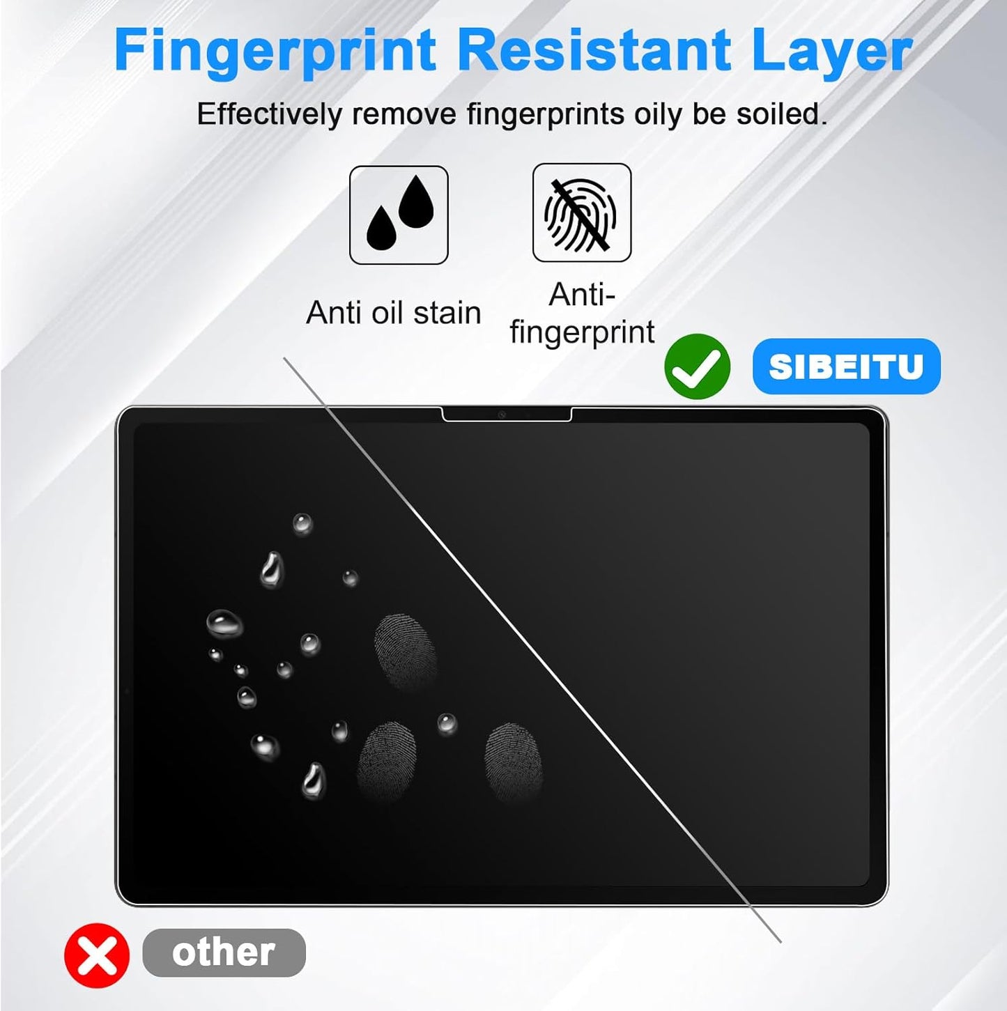 2 Pack 11 Inch 2025/2024 M5 M4 (6th/5th 11 Inch 9H SIBEITU Screen Protector for iPad Pro Generation), Hardness Tempered