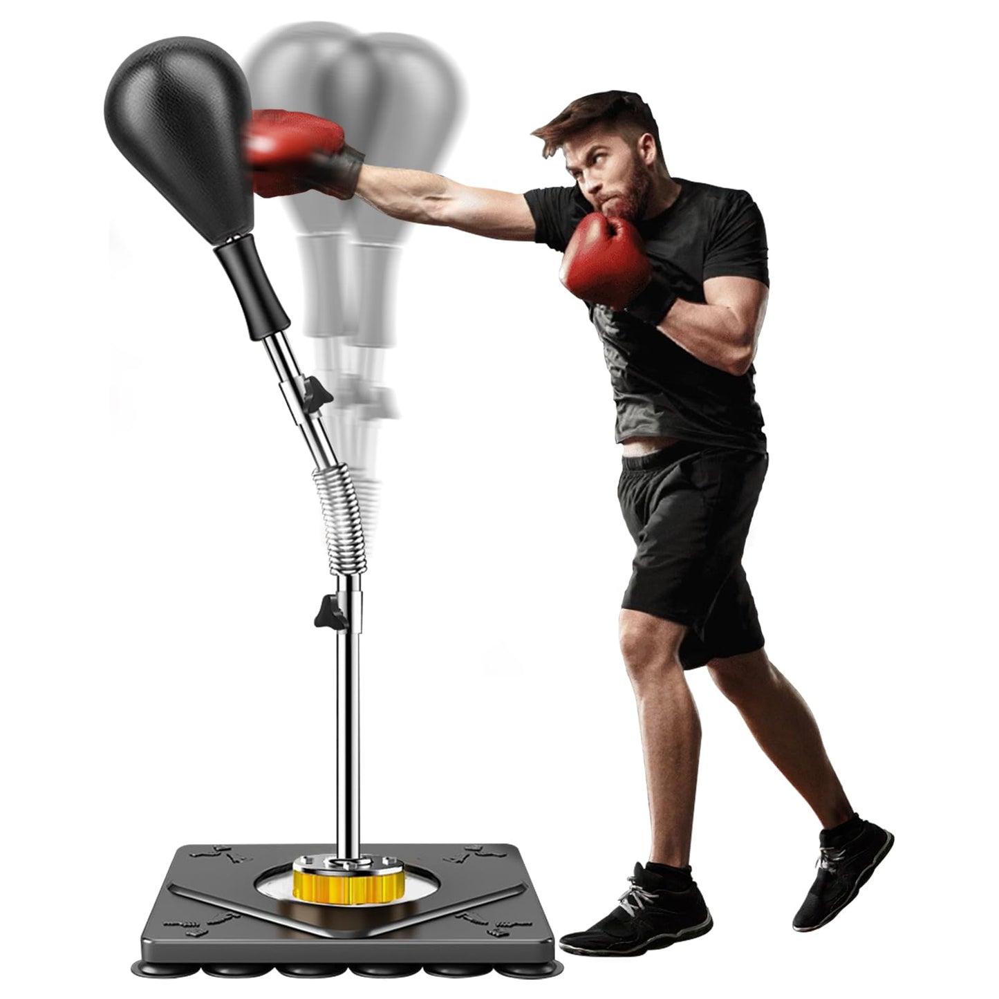 MidFerry Punching Bag for Adults and Kids - Height Adjustable Suction Cup Base Boxing Bag with Stand, Boxing Equipment Fitness, Reflex Bag Speed Bag for Training