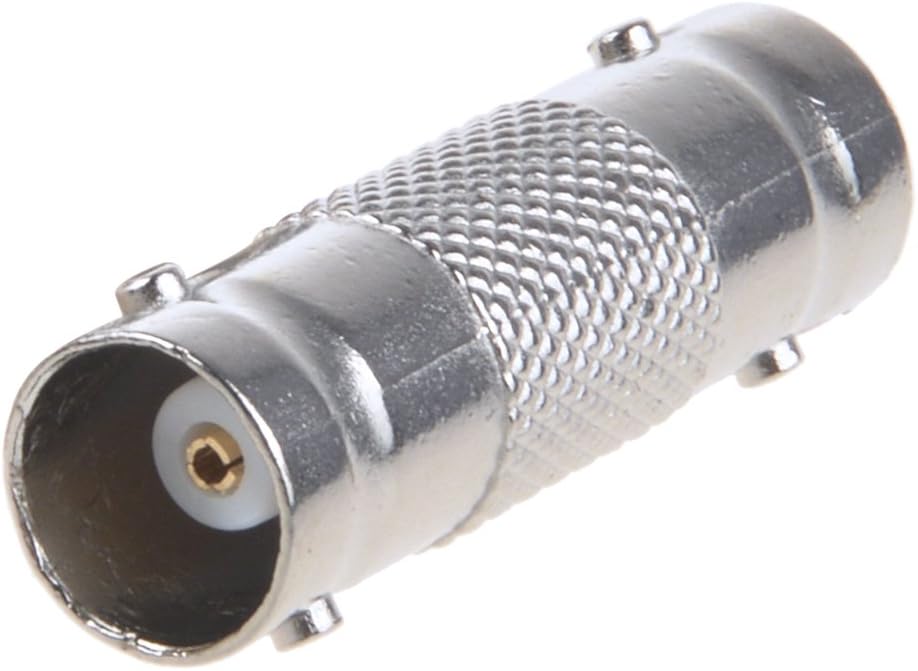 SLLEA BNC Adapter - Female to Female Straight Coaxial Connector Compatible with HD CCTV DVR Surveillance System Video