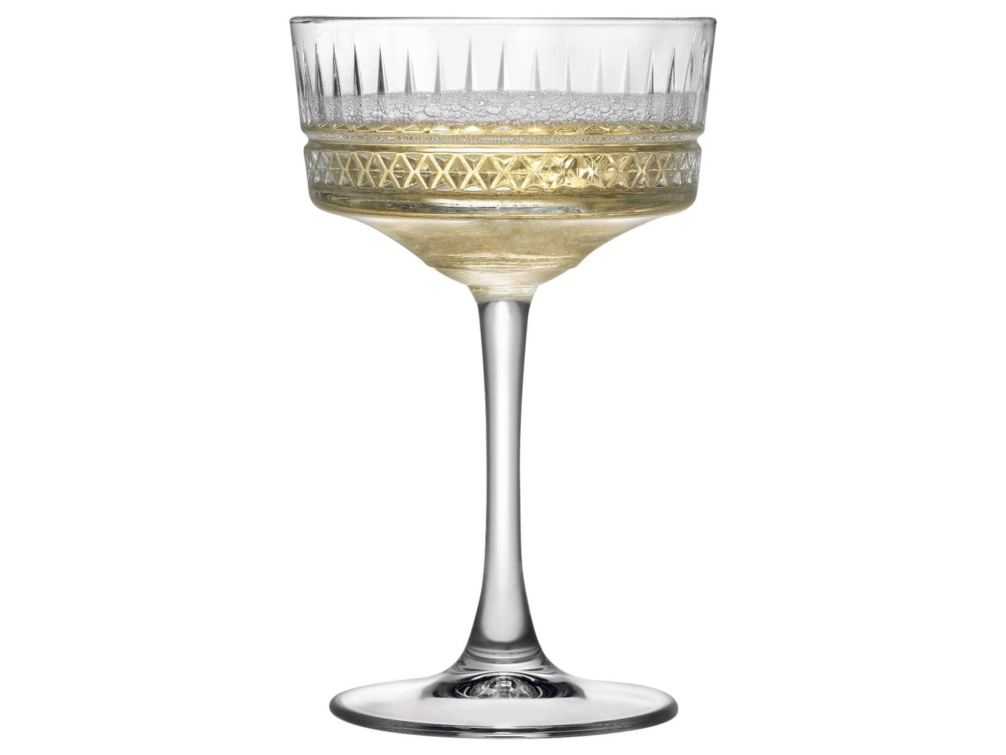 Pasabahce Vintage Coupe Glasses Set Of 6 - Exclusive Champagne, Cocktail, Martini, Wine Glasses - Long Stem Glassware - 8.8 oz - Perfect for Parties, Gifts, Housewarming, Weddings,Aniversary