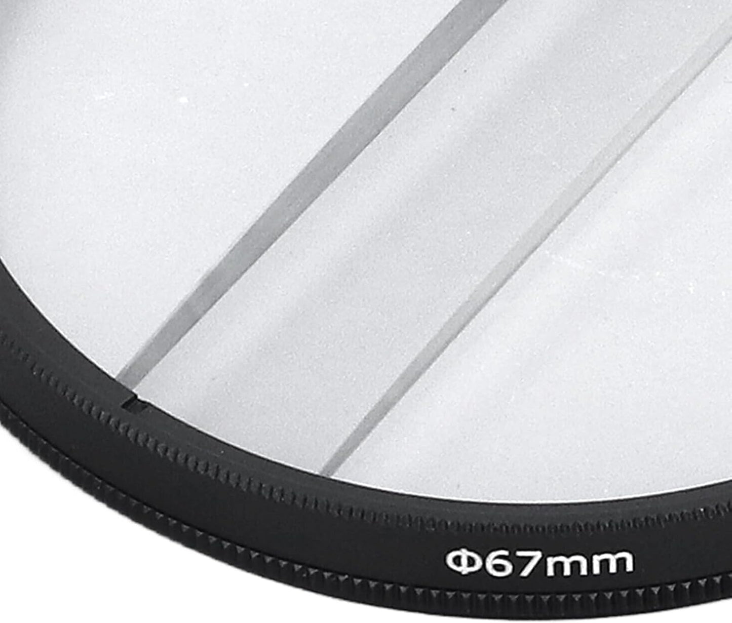 Yunseity 62mm Double Split Diopter Filter, Anti Oil Coating Layer Double Split Diopter Glass Lens Filter, Enhanced Blur