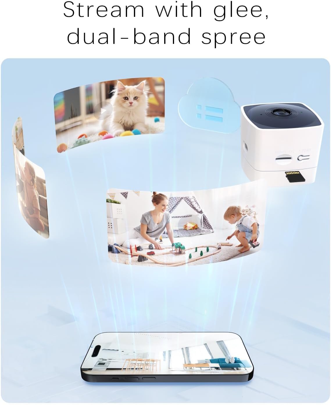 blurams 5GHz 2K 2-Way 6 Cameras for Home Security, Security Camera Indoor, Pet Camera with Phone App, Indoor Camera