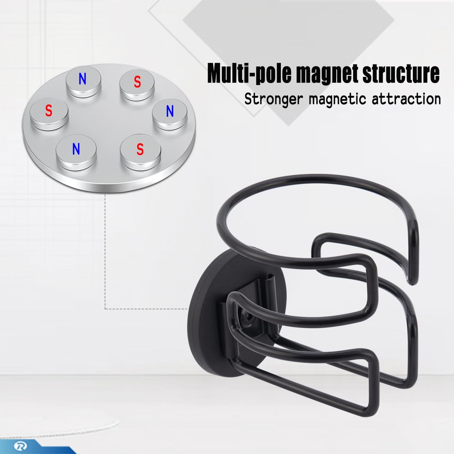 2 Pcs Magnetic Cup Holder, Magnetic Drink Holder for Boat Marine Yacht Truck RV Apartment Courtyard on Metal Surface