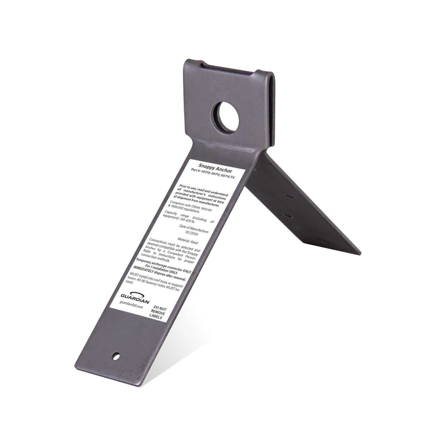 Guardian Fall Protection 00710 Snappy Disposable Anchor For Any Pitch Roof with 25 Nails