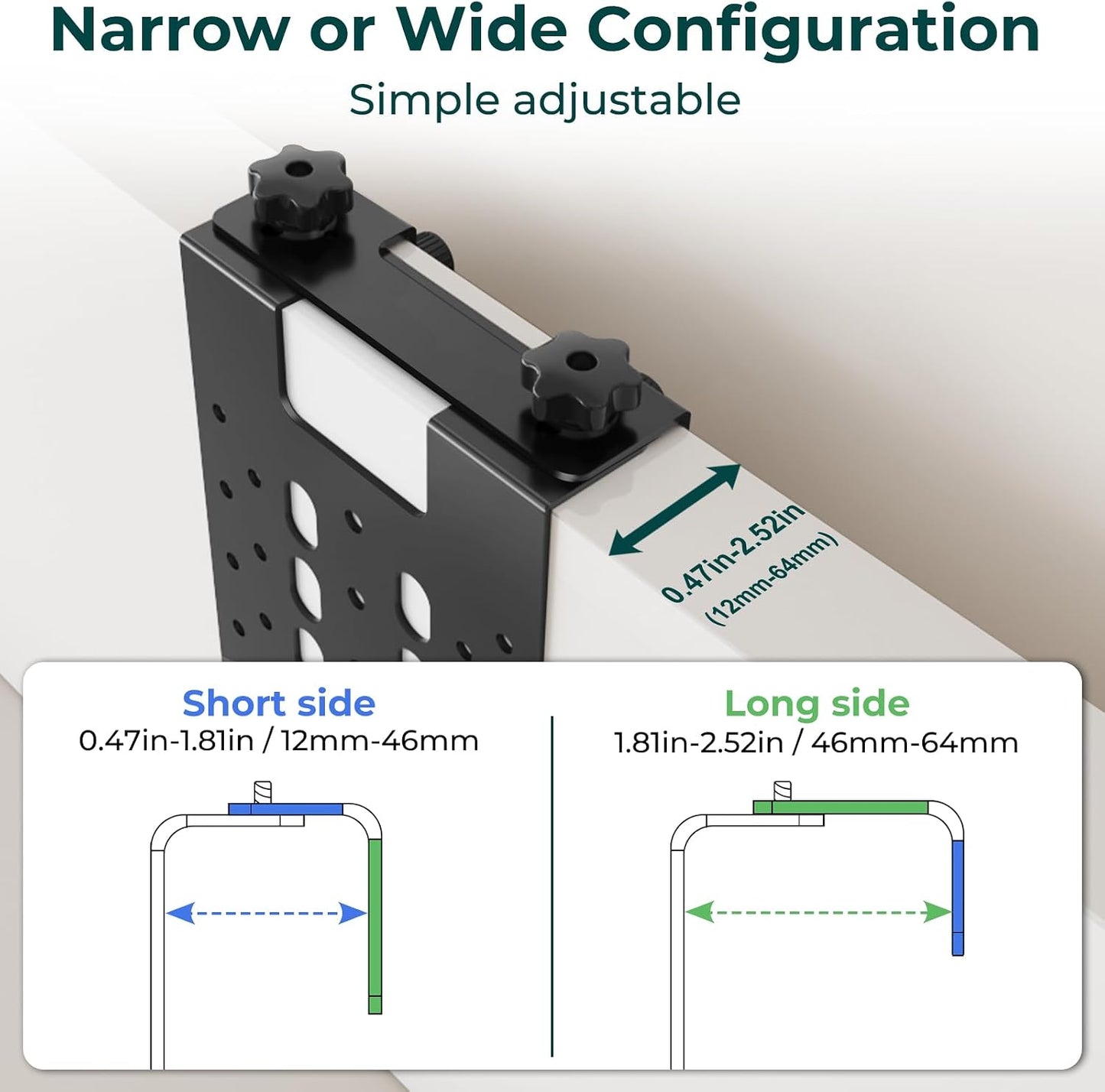Dinghosen 13" 32" 17.6 lbs, Metal Office Cubicle Monitor Mount Bracket VESA Monitor Mount Stand Adjustable Clamp Mount