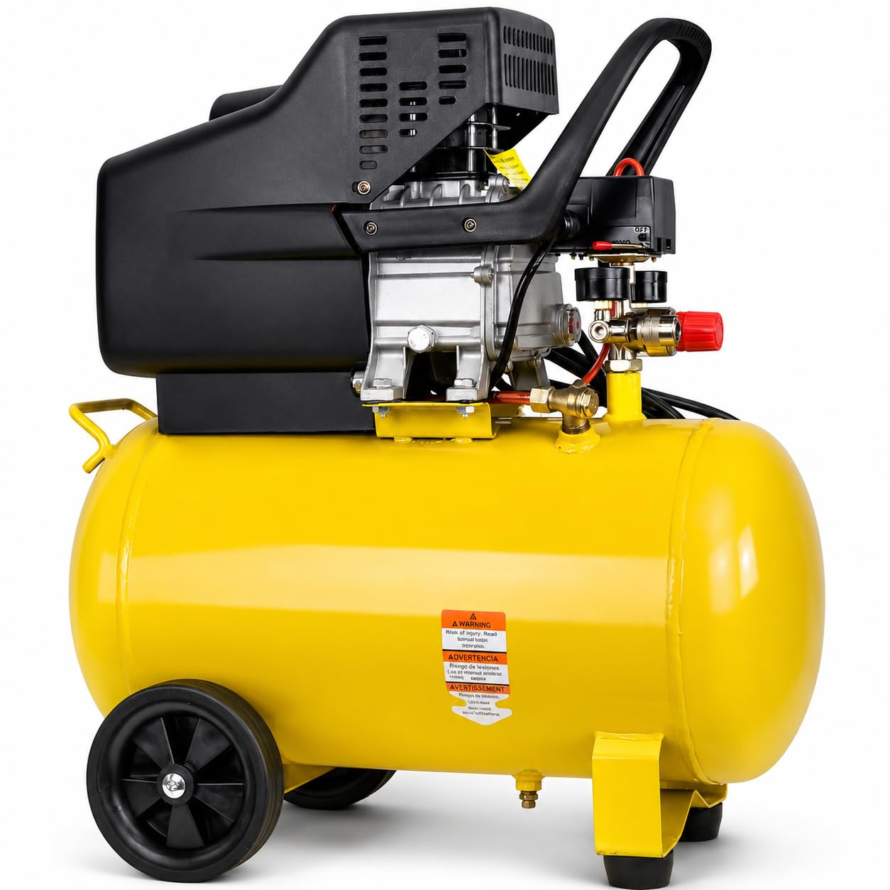 Stark USA 3.5HP 10 Gallons Air Compressor Tank Ultra Quiet Horizontal Tank Adjustable Pressure Ideal for DIY, Home & Garage Applications, 8.37 CFM