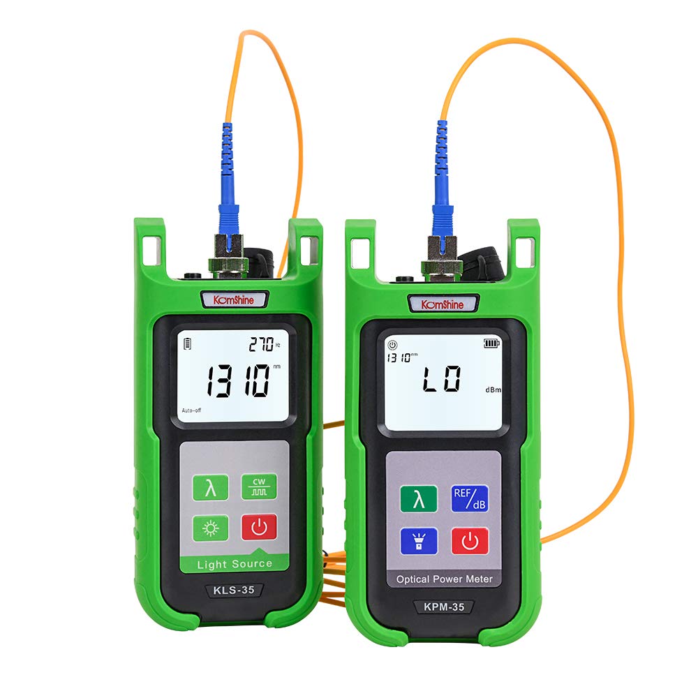 Komshine FX39 Fiber Fusion Splicer 6 Motors Core Alignment Splicing with Extra Electrodes, SM OTDR 1310/1550nm 32dB with VFL, 7 Wavelengths Power Meter, Optical Light Source