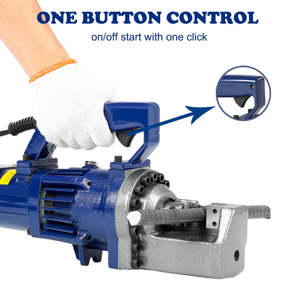 1350W Electric Rebar Cutter, Cutting up to 7/8 Inch 4-22mm #7 Rebar, with Jaw Blades, Cutting Speed 3.5-4S (1350W RC-22)
