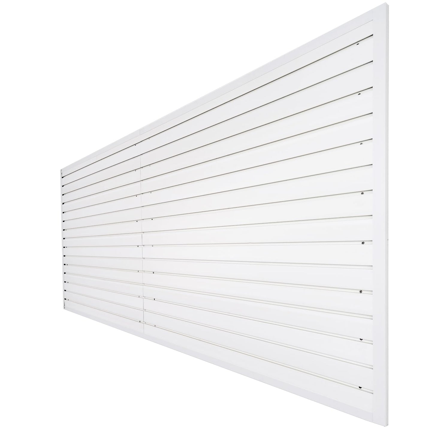 Slatwall Panels 4'x8' Garage Slat Wall Storage Systems Garage Wall Organizer, Garage Tool Organizer Wall Mount Slat Board PVC Wall Panels Garage Storage Organization Product White