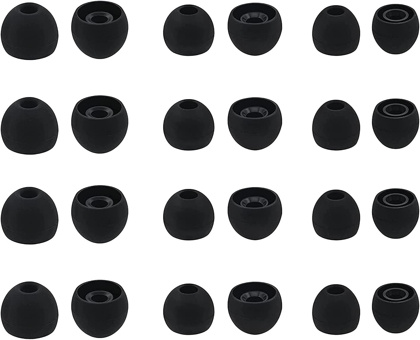 ALXCD 12 3.8mm 3.8mm -4.8mm) 12 Eartips for in-Ear Headphones, S/M/L Sizes Pairs Soft Silicone Earbuds Tips Eartips
