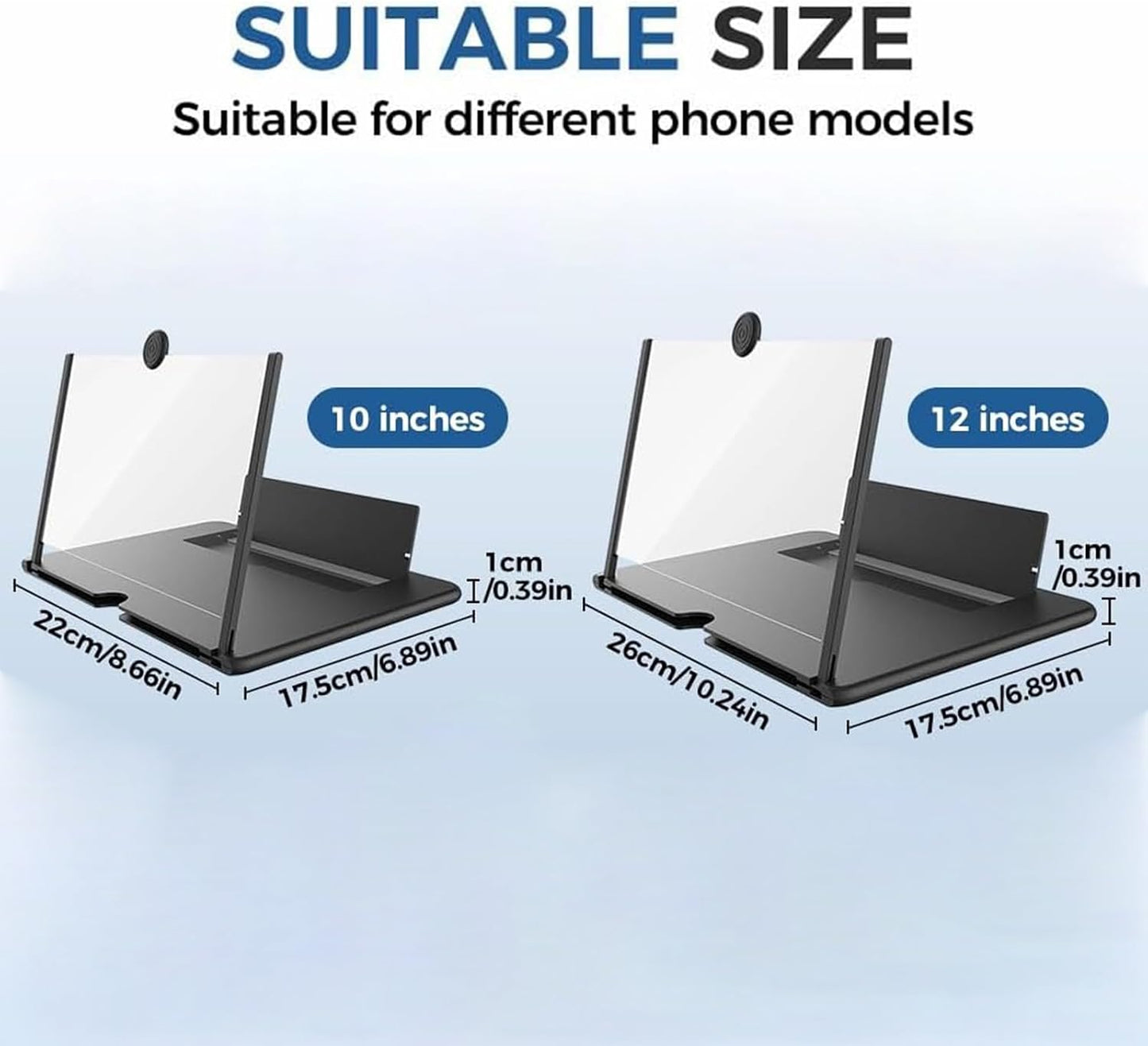 2026 3D 12inch) Screen Mobile Phone Magnifier, New HD Screen Expander, Portable Enlarger Movies Gaming Video,Foldable