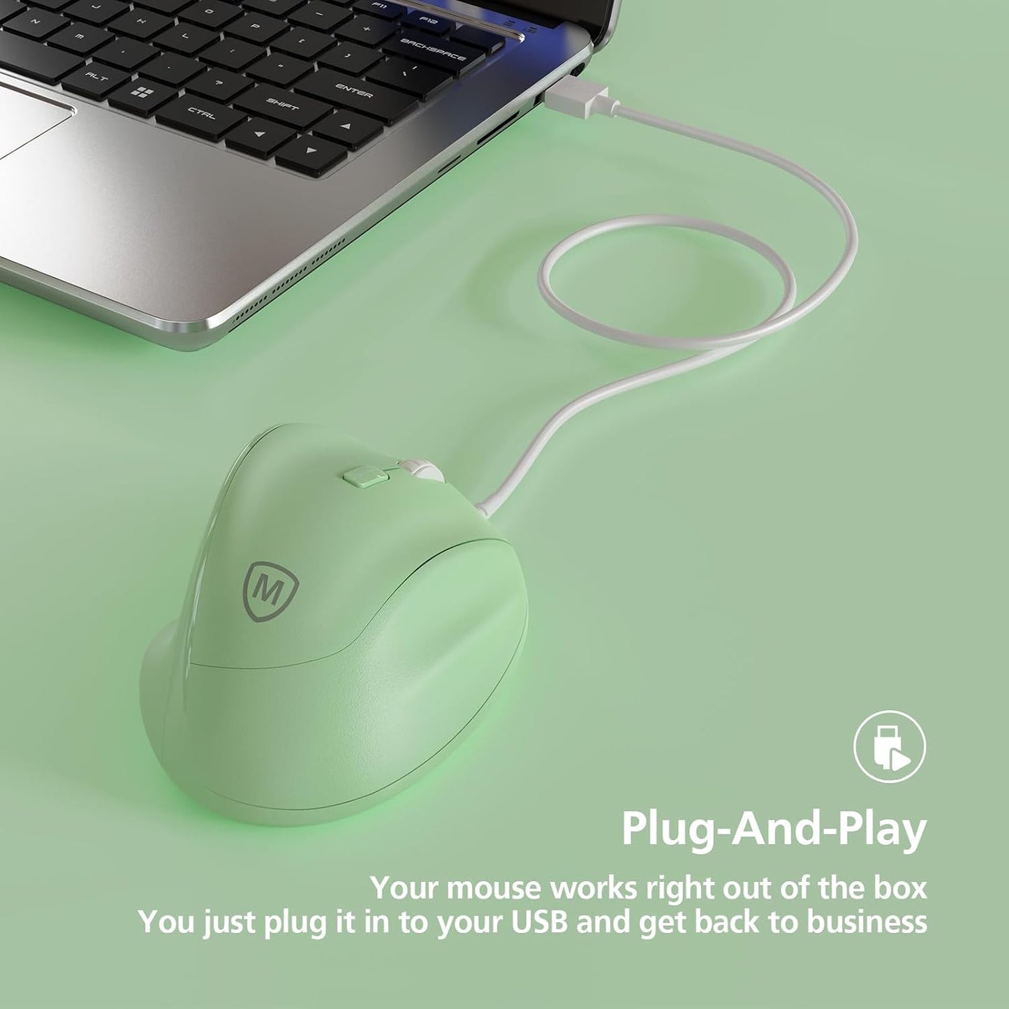 MICROPACK Digitally Yours Micropack 3200 Ergonomic Mouse Wired for Laptop, PC Computer and Desktop, Ergo Mouse Vertical