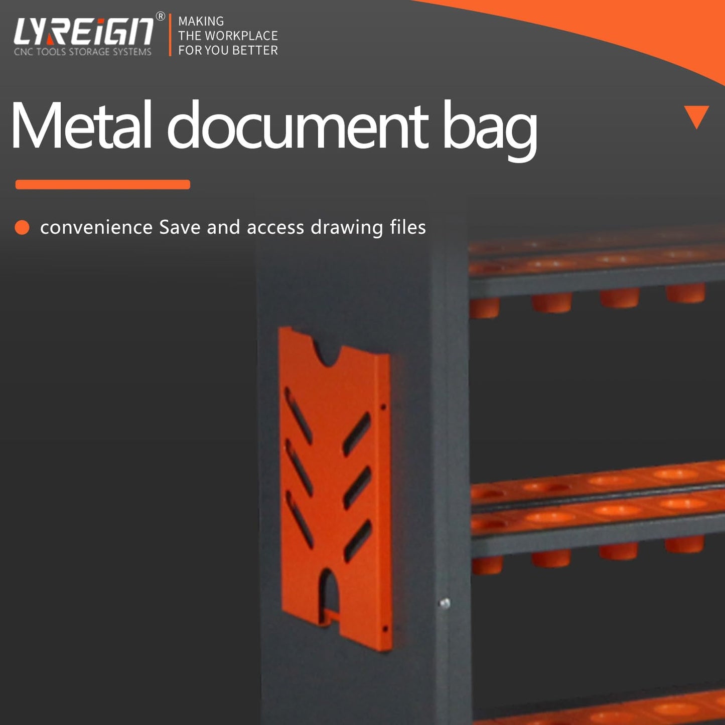 LYREIGN 5-Layer Double-Sided Parallel CNC Storage, Large Capacity Tool Keeper & Compartment for Workers