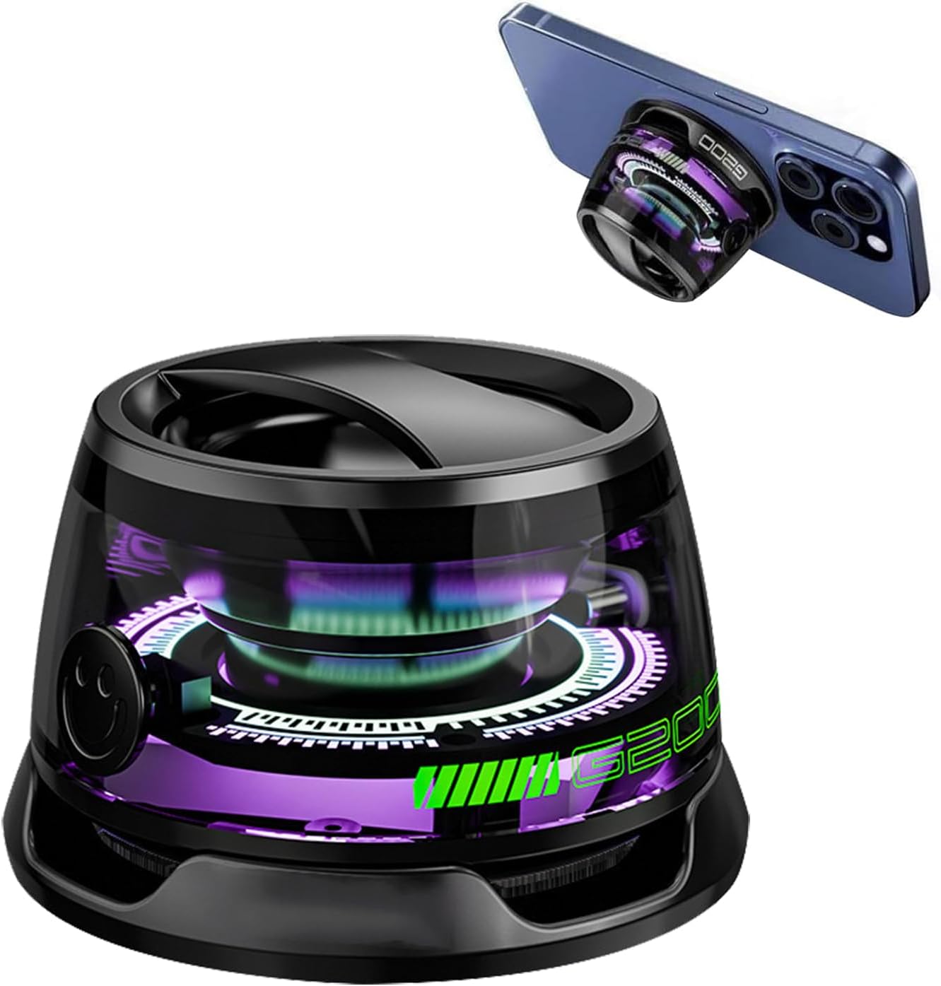ZCNANDG G200 7H Multifunctional Magnetic Bluetooth Speaker, Portable Mini Bluetooth Speaker with Multi-RGB Color Light