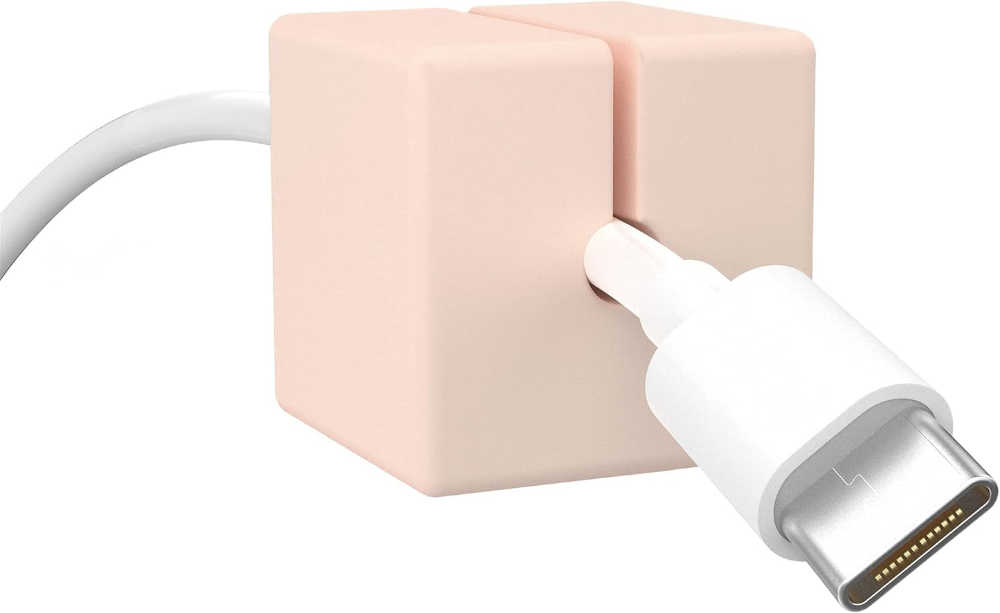 Function101 4 Pack Cable Blocks | Pink | Magnetic Weighted Silicone Cord Organizer for Desk, Home, Office, Nightstand |