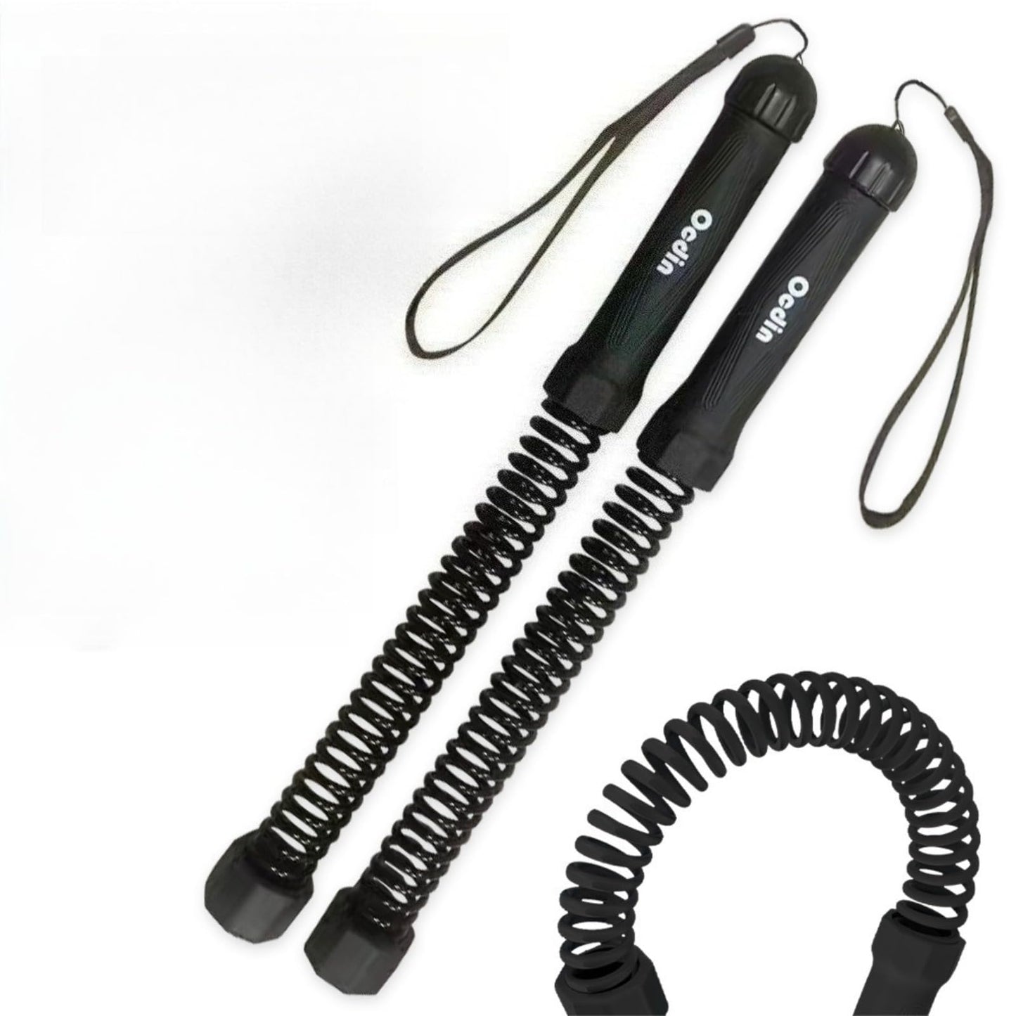 Ocdin Portable Ropeless Battle Ropes for Home Gym, 2 Sticks Cordless Training Rope for Low-Impact Cardio Training