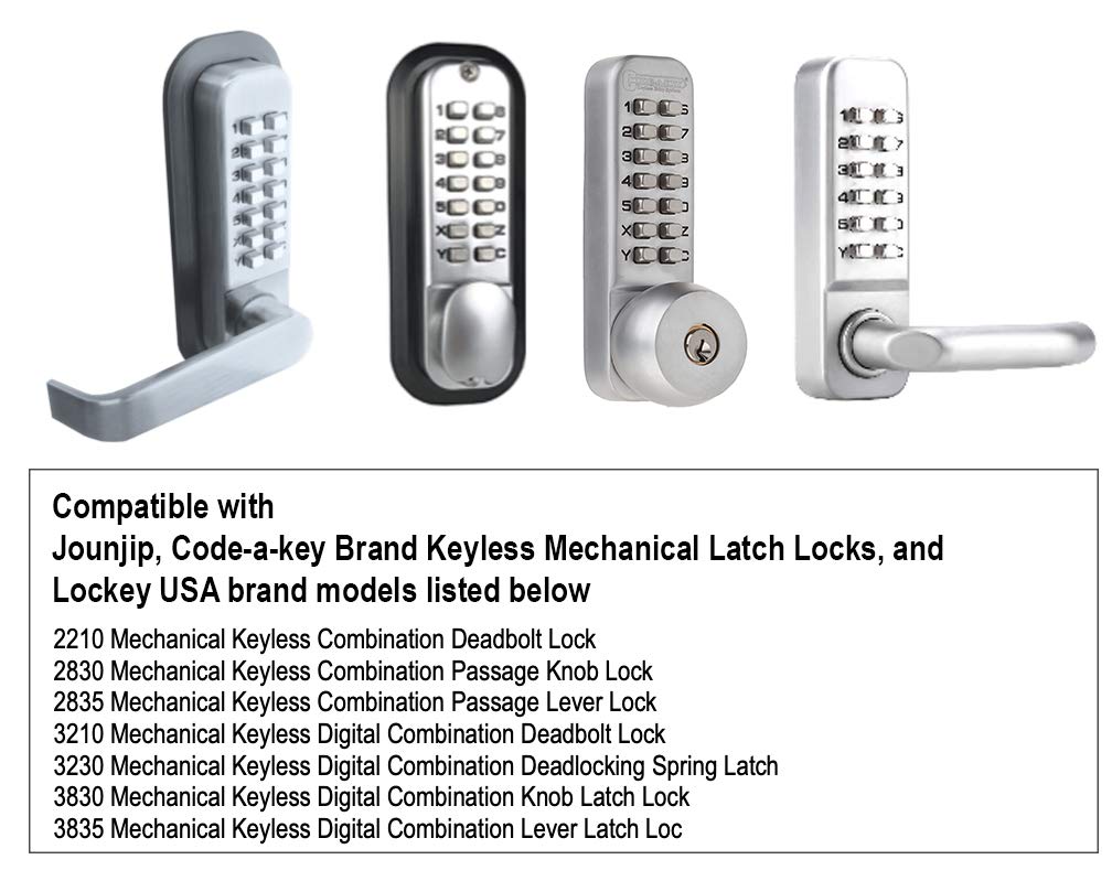 JOUNJIP GB2020 Gate Lock Box Steel Gate Box (1 3/4" Thickness) - for All JOUNJIP Mechanical Combination Locks - for Metal Gates and Fence (NOT for Aluminum GATE) - 2 3/8" Inch 60mm Backset