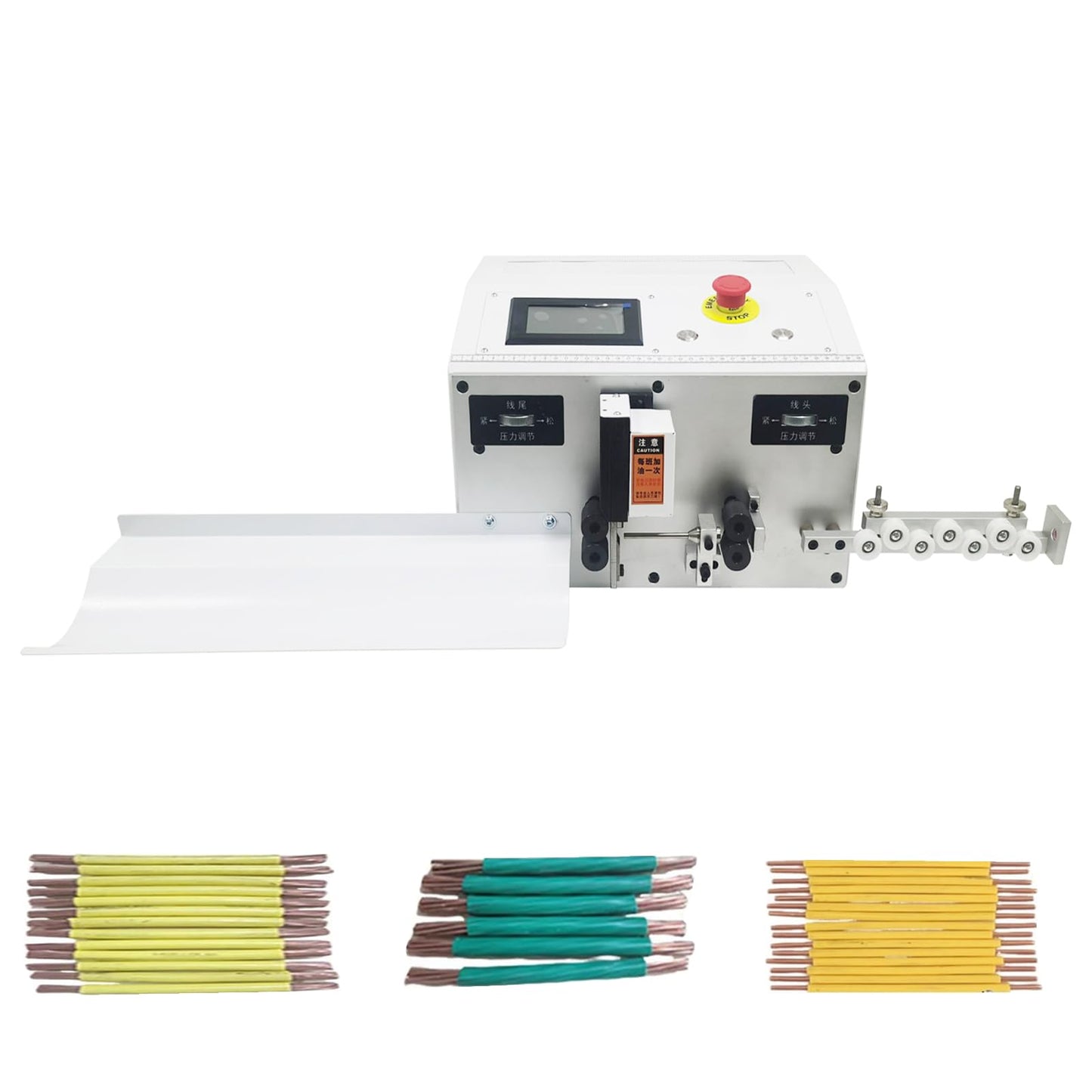 INTBUYING Electrical Wire Stripper Machine for BVR Single Wire Microcomputer-Controlled 3000-8000 pcs/h 110V 500W Cutting Length 0.03In-327FT