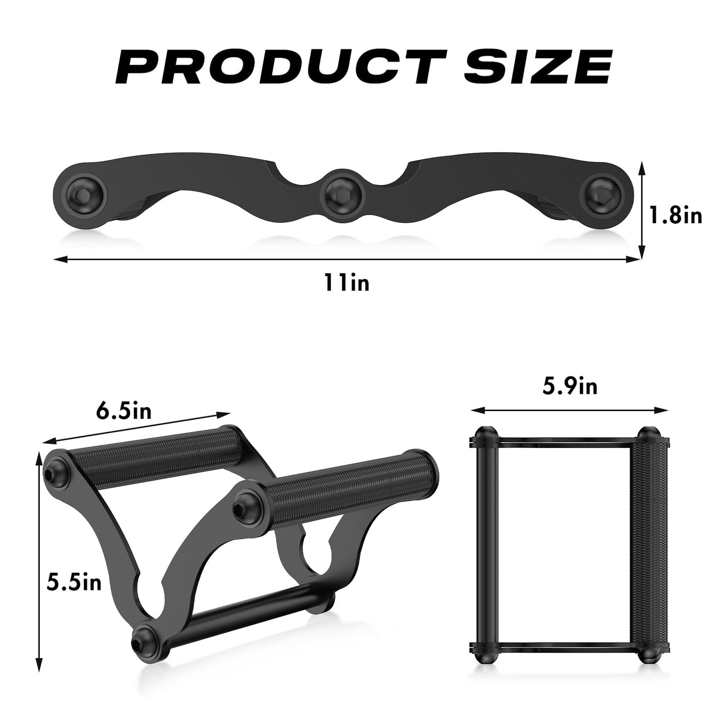 V Bar Landmine Handle Attachment for Barbell Bars, Solid Double D Row Landmine Handle Attachment, T Bar Row Handle with Non-Slip knurling Grips for Olympic Strength Training Bars