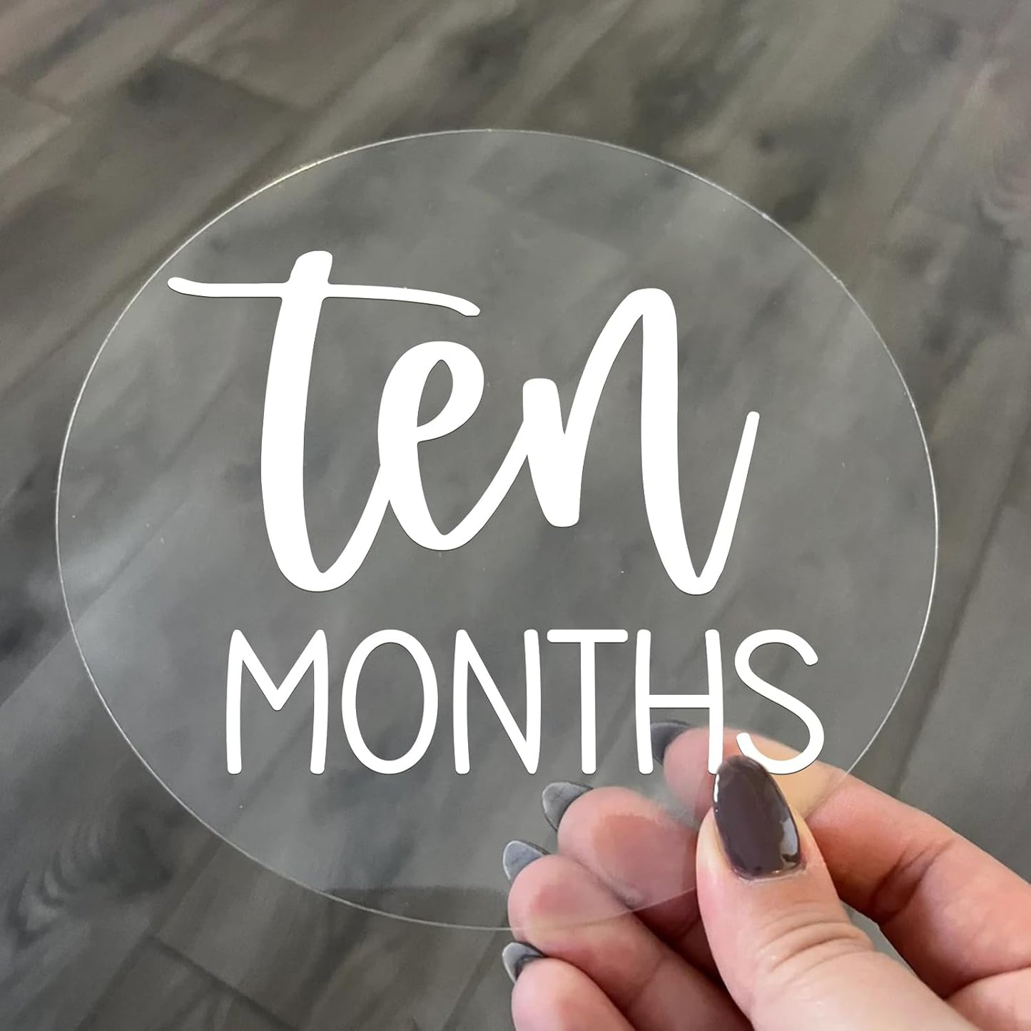 13 Acrylic Baby Milestone Discs for Photos - PCS Clear Monthly Cards, Photo Prop, Newborn Birth Announcement Sign