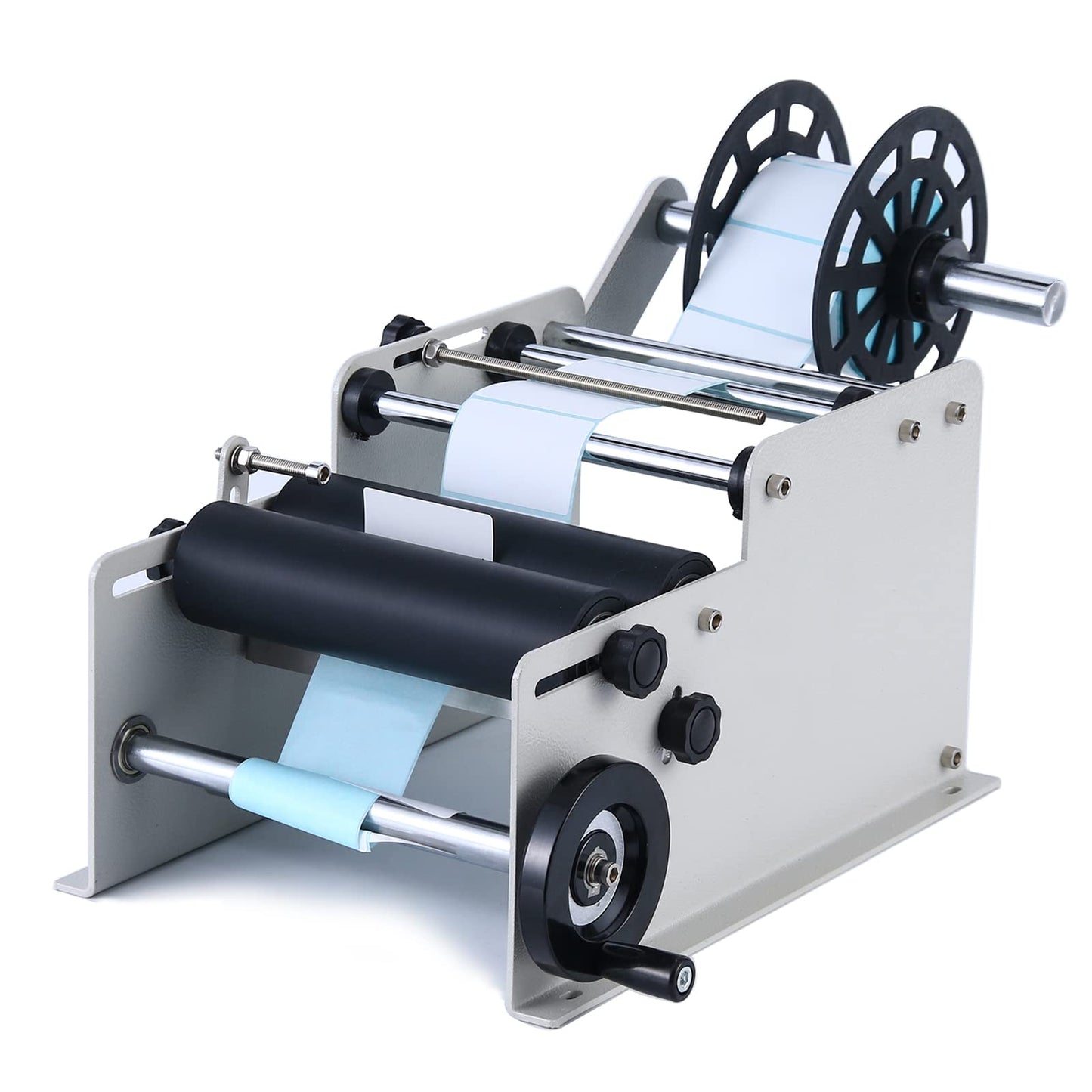 Sumeve Manual Round Labeling Machine, Bottle Label Applicator for Round Bottles(White)