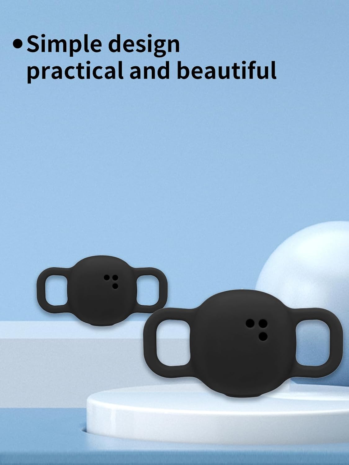 UYRUREL Weight-Bearing.Black(2 Pack). Case for Telylou Air Tag Bluetooth Tracker - Silicone Wear-Resistant
