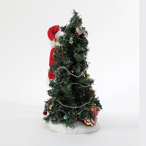 Department 56 National Lampoon's Christmas Vacation Santa & Squirrel Tree Lit Figurine Set - 13 Inch, Multicolor