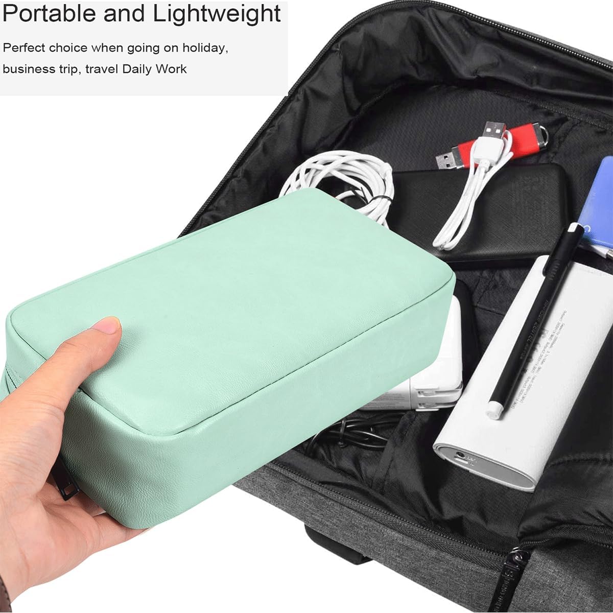CAAORDKSO Electronic Organizer Travel Cable Accessories Bag, Electronic Organizer Case, Electronic Accessories
