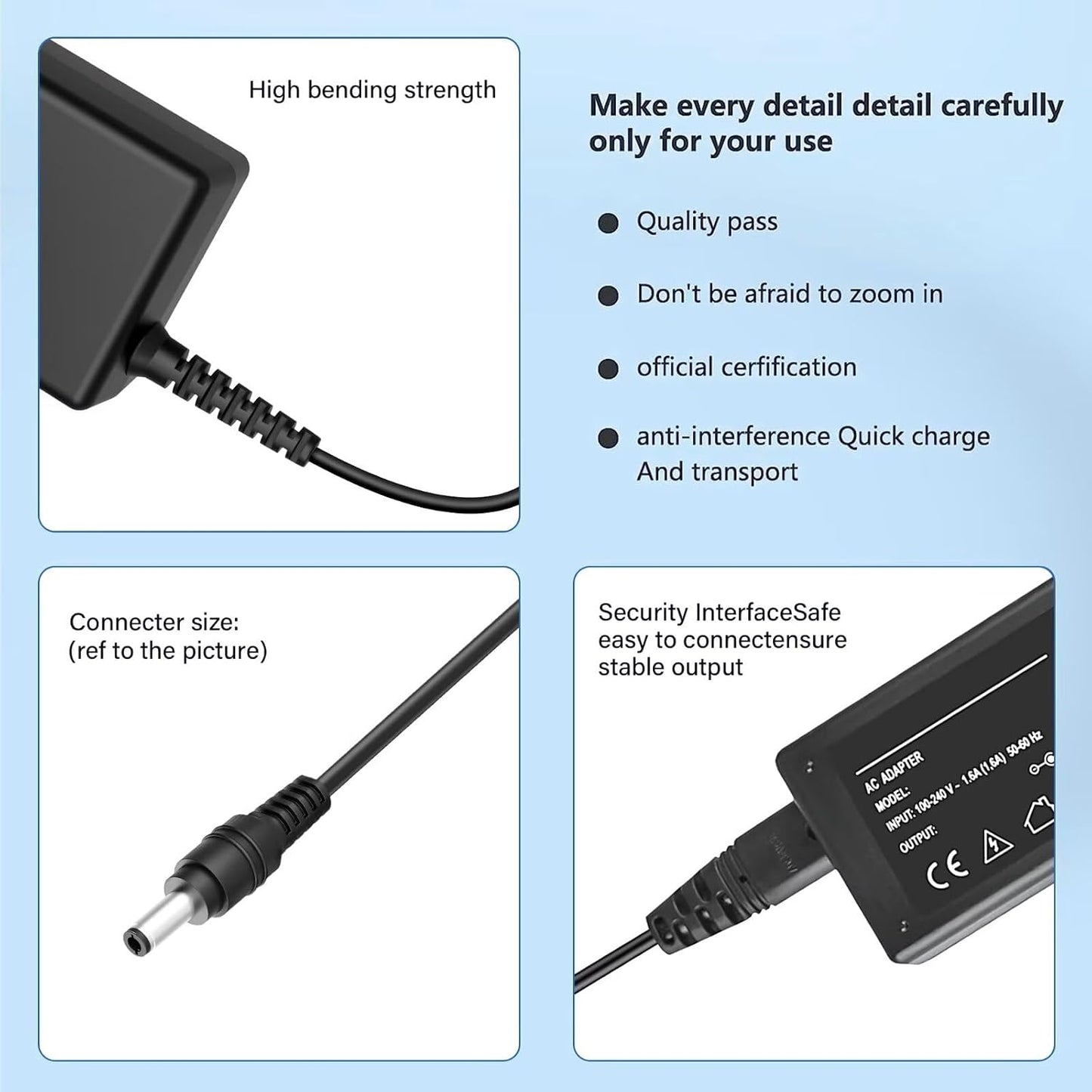 BOHELV123 CF-2307A CF-2309A AC/DC Adapter Compatible with Comfier Shiatsu Neck and Back Massager Seat