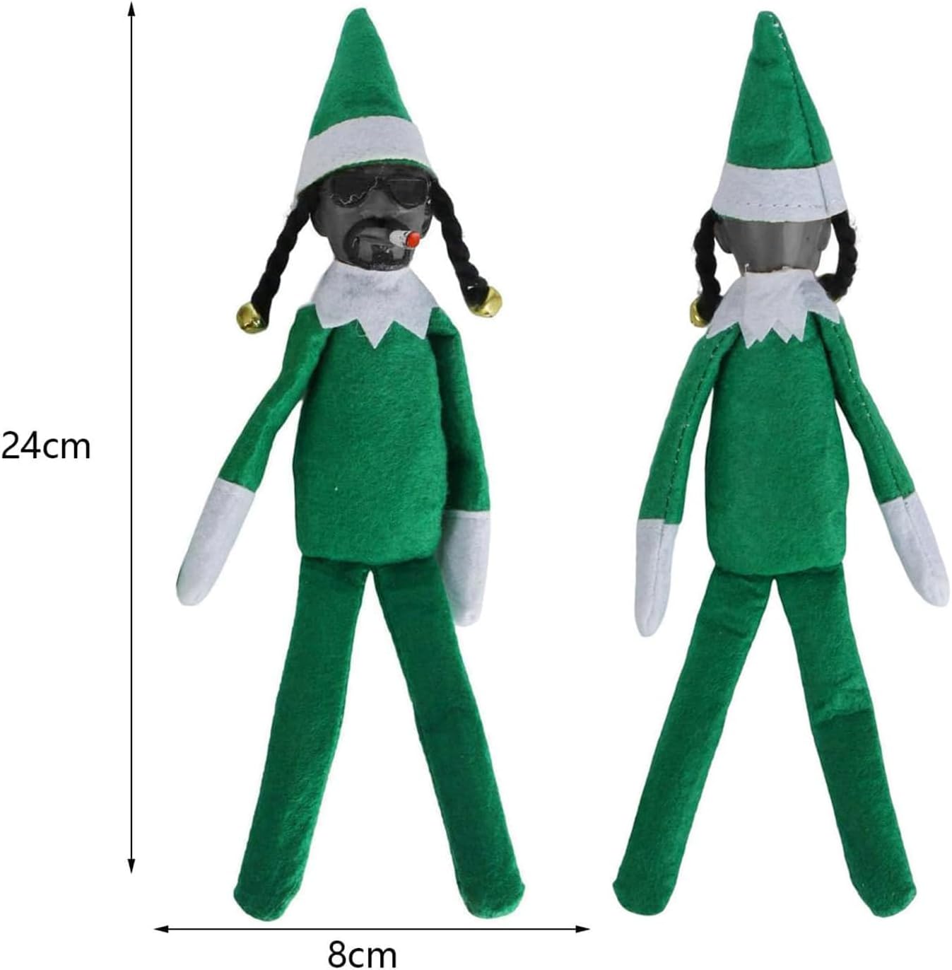 Skiennix Christmas Elf Doll Ornament - Handmade Plush Decoration for Holiday Home & Garden Decor
