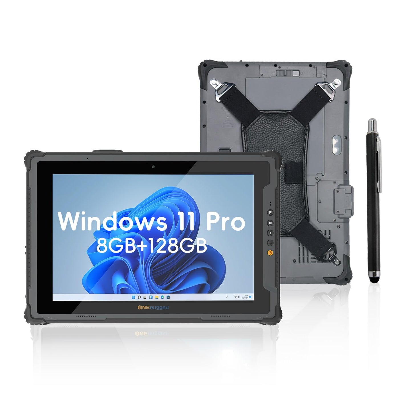 ONERugged Rugged Tablet M20J, 12.2 inch Windows 11 Pro Tablet, 8GB+128GB, N5105 CPU, IP65 Waterproof, Dual Batteries, Industrial Outdoor Work PC w/ 8MP+5MP Camera, 4G LTE/WiFi/BT 5.0/NFC-Gray