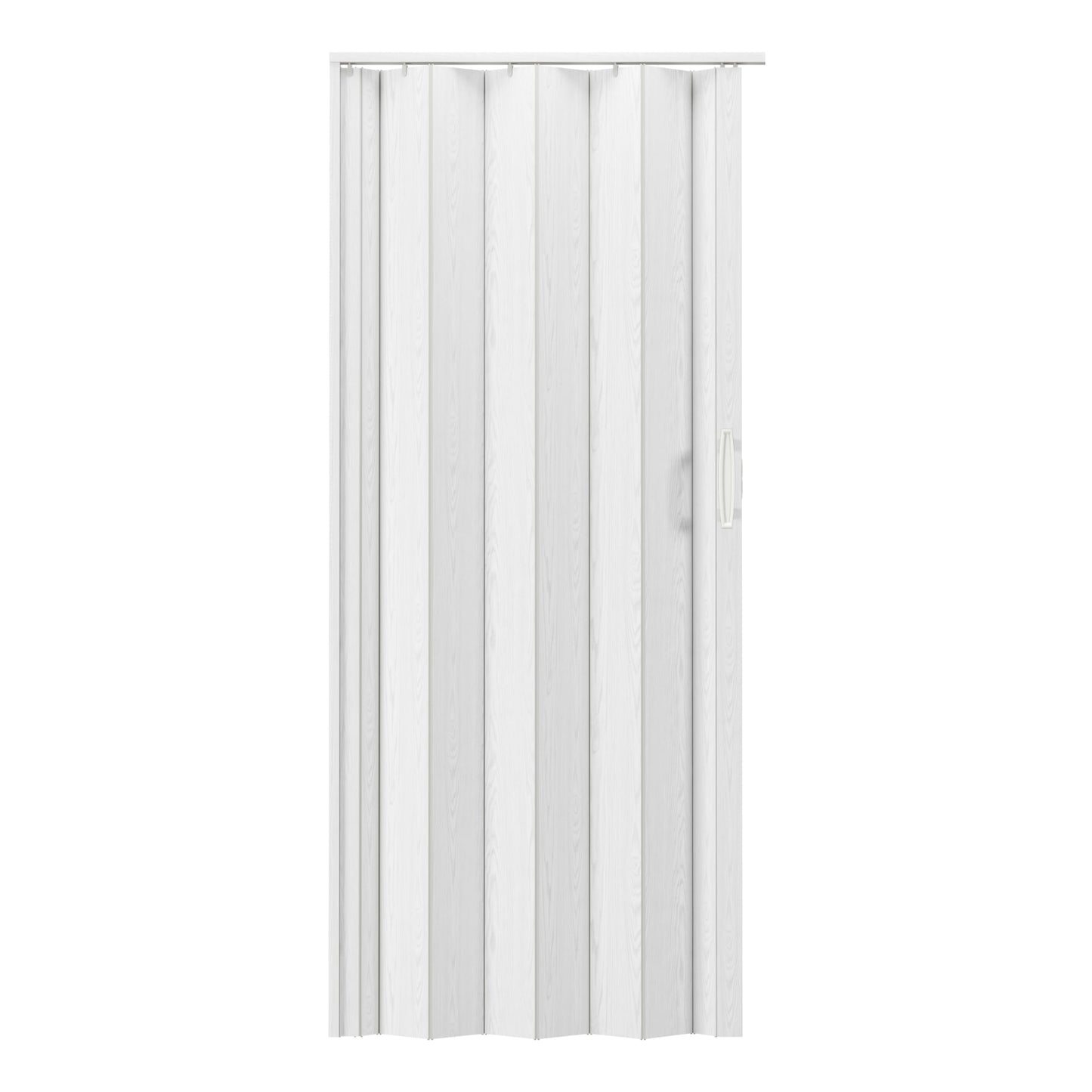 Techni Home Studio Series 32" W x 80" H PVC Foldable Accordion Door, Trimmable, Flexible Single Layer Panels, White Oak