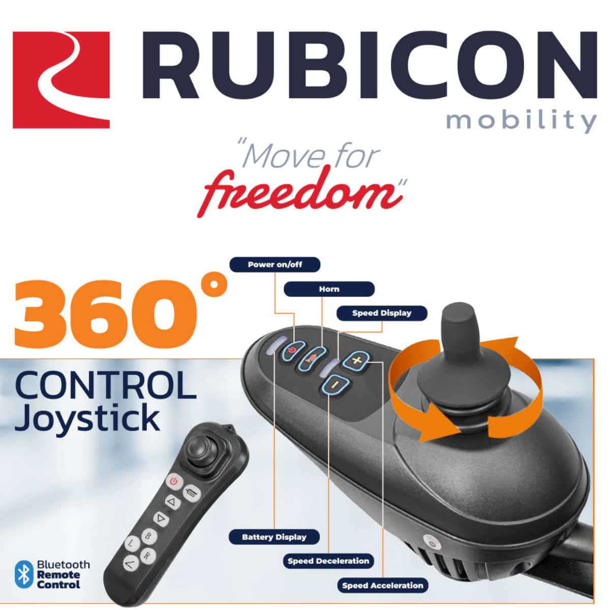 Rubicon DX14 - Longest Range 30 Miles, Airline Approved Electric Wheelchair, Dual 12AH Lithium Batteries, 2x300W Motors, Leather Cushion, Foldable, Lightweight & Powerful (Model20)
