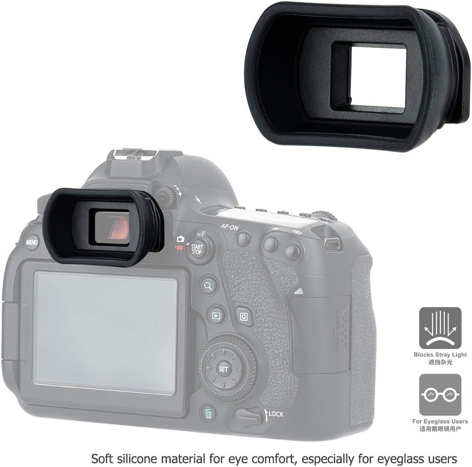 JJC 58mm T7 T6 T8i T7i T6i SL3 SL2 90D 80D 77D 4000D 18-55mm Multi-Coated UV Filter + Long Soft Viewfinder Eyecup