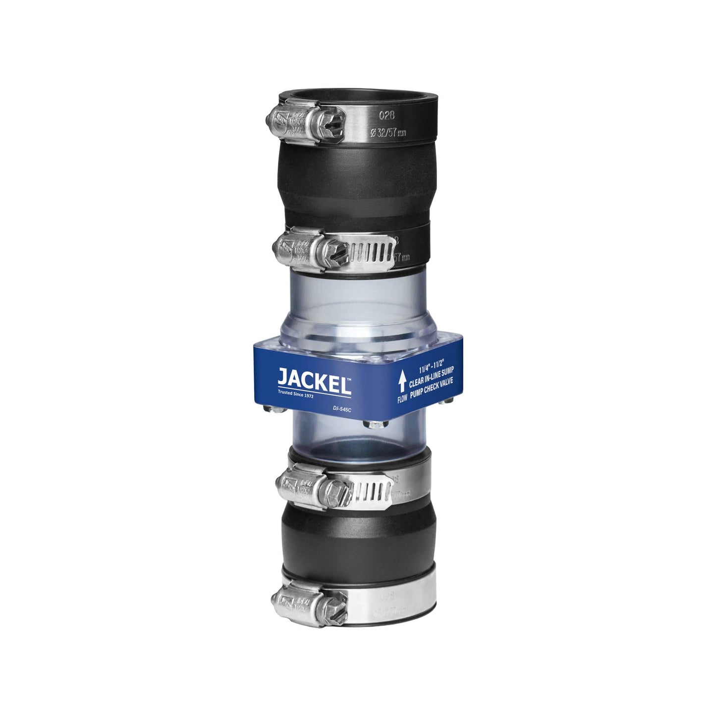 JACKEL 1/2 HP CAST IRON SUBMERSIBLE SUMP PUMP - VERTICAL SWITCH - 10FT PIGGYBACK POWER CORD - CHECK VALVE INCLUDED