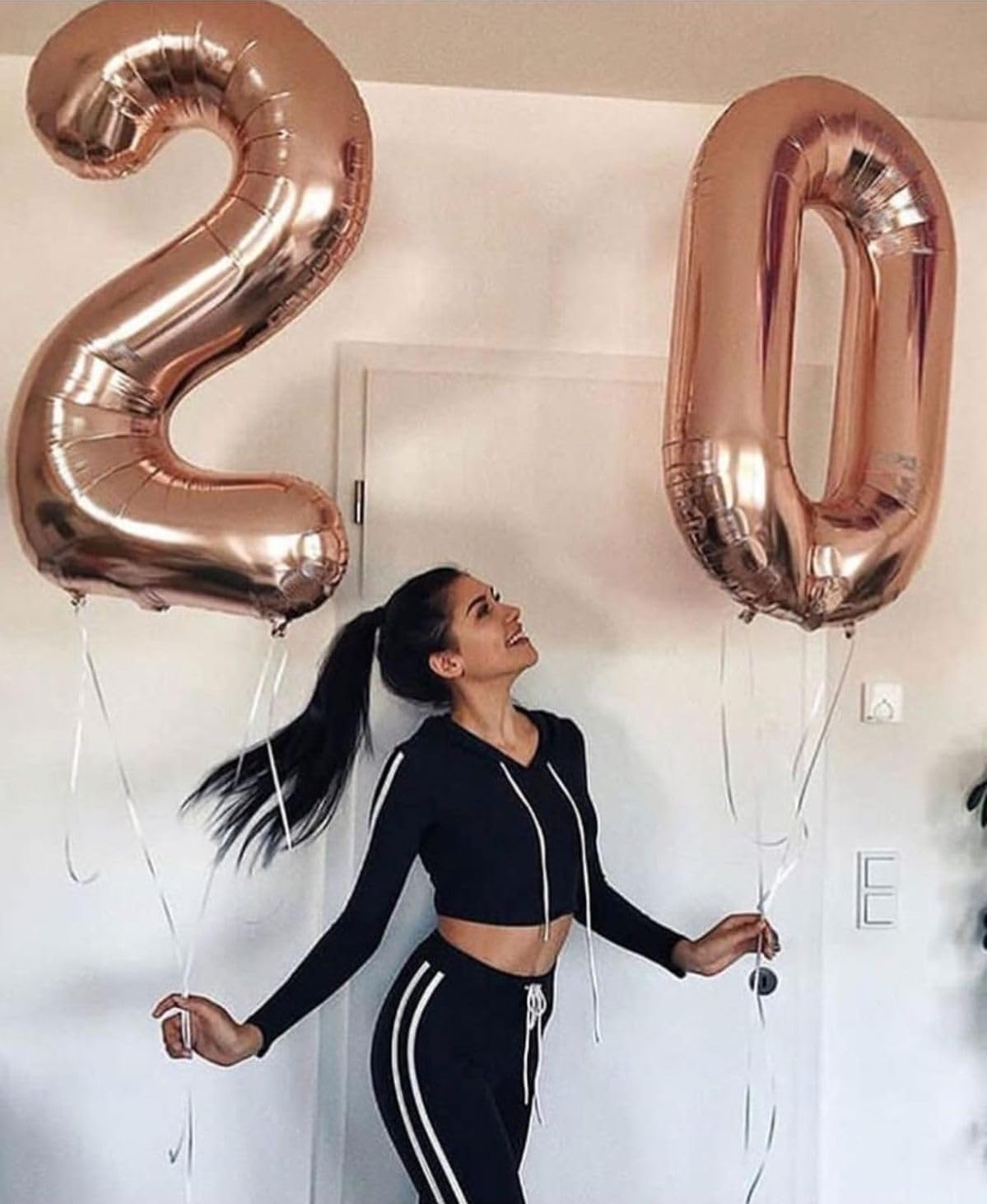 Numbers 40 Balloons - 40 Inch Rose Gold Foil Decorations for 40th Birthday Parties | Perfect for Engagements